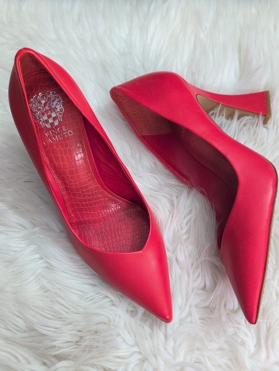 Vince Camuto Shoes - Vince Camuto Bright Red Pointed-Toe Stiletto Pumps